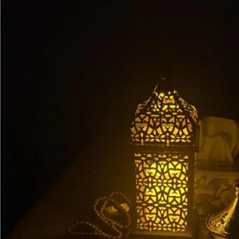 Ramadan Decorations for Home, Ramadan LED Candle Lantern for Tabletop Mantel